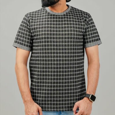 Classic Grid Knit T-Shirt