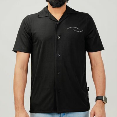 Cuban Collar Half Sleeve Shirt